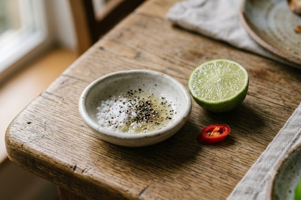 Chén muối tiêu chanh chấm chân gà hấp