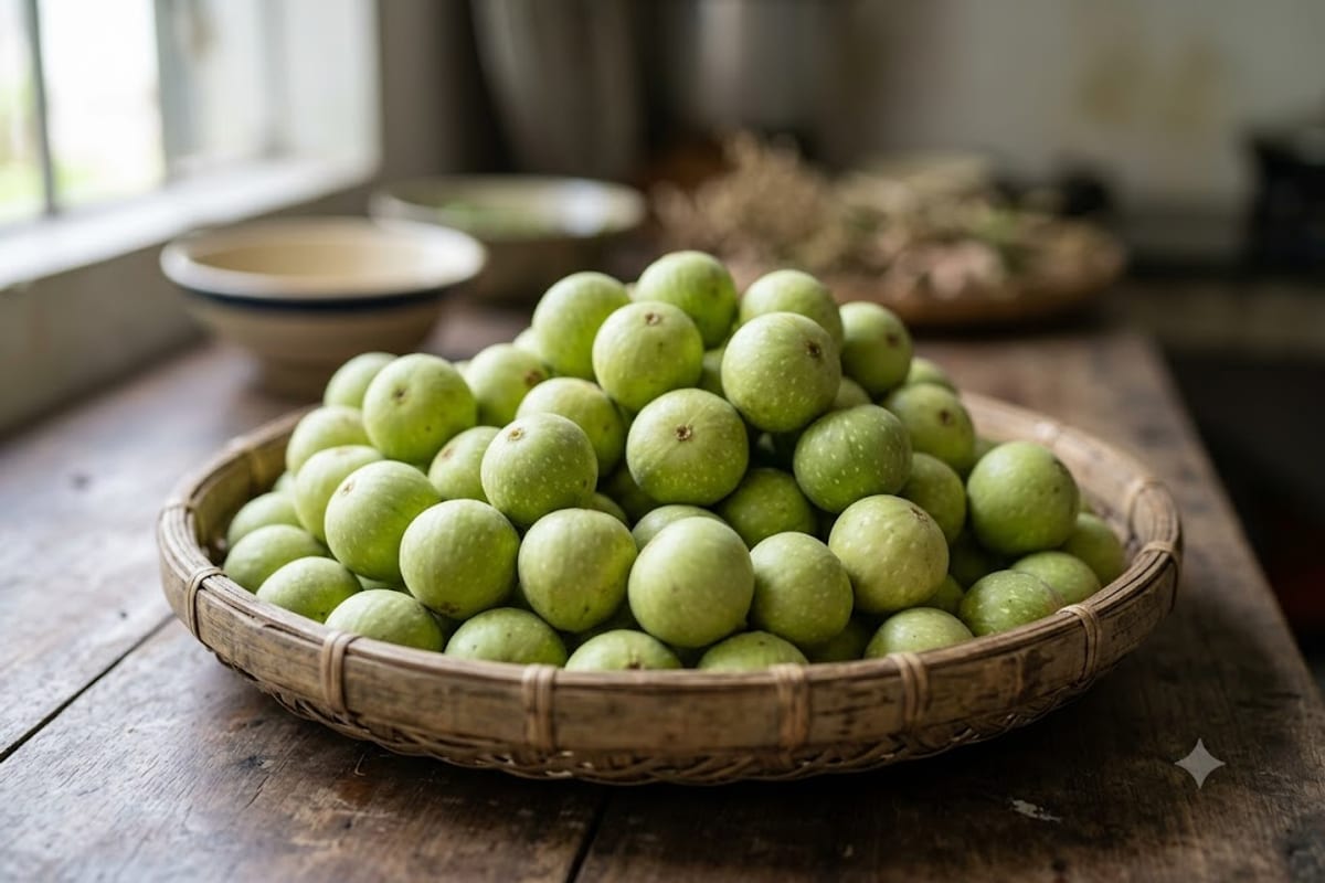 Quả sung xanh bánh tẻ dùng để muối